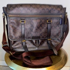 Coach briefcase brown leather
